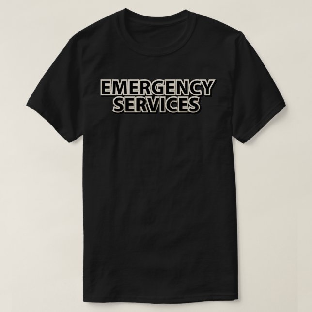 Camiseta Serviços de emergência (Frente do Design)