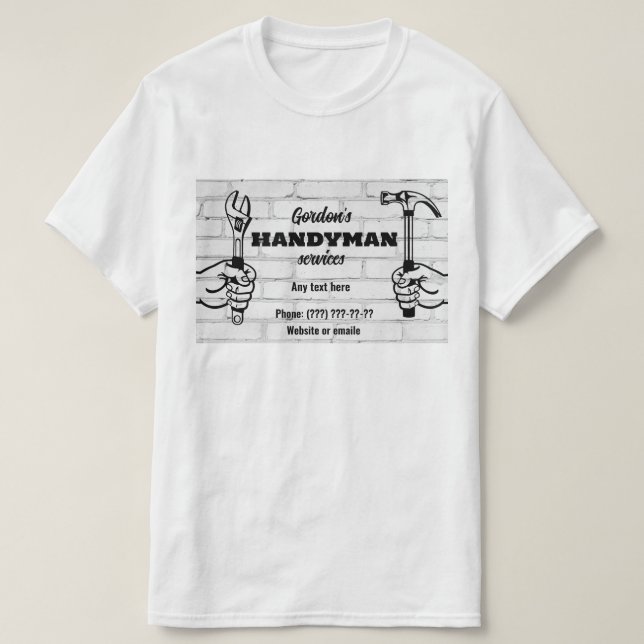 Camiseta Serviços de Handyman (Frente do Design)