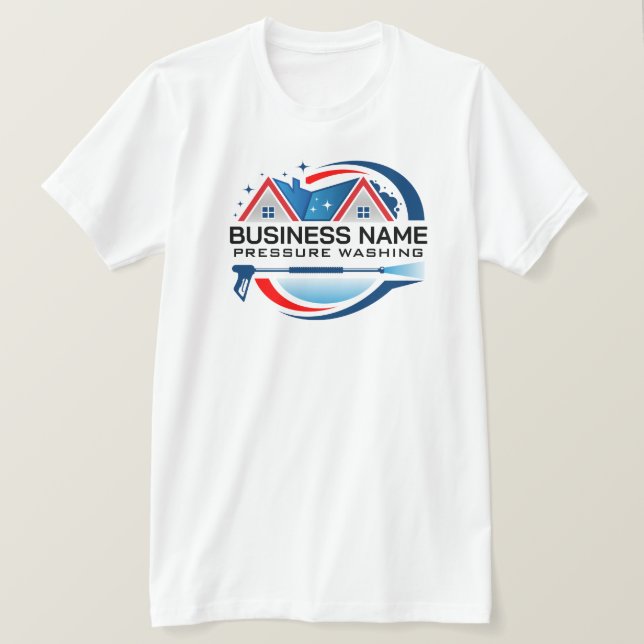 Camiseta Serviços de Limpeza de Casas com Lavagem a Alta Pr (Frente do Design)