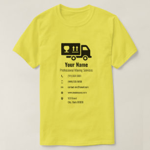 Camiseta Serviços de movimentação personalizáveis de ca