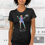 Camiseta Serviços Holográficos de Limpeza de Maid Ocupados<br><div class="desc">Maid Clearing House profissional Serviços de Limpeza Cartão de visita holográfico faux foil Lady Janitorial Classics Serviço de Limpeza</div>