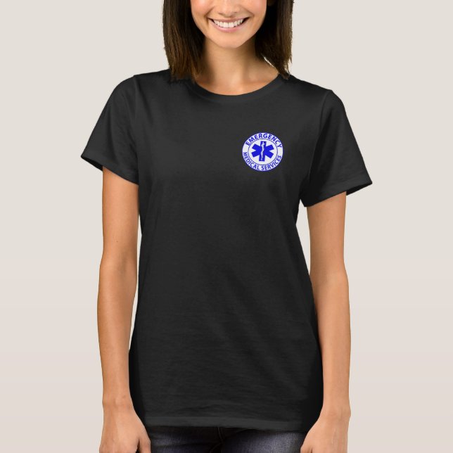 Camiseta Serviços médicos de emergência EMT Mulheres Param (Frente)