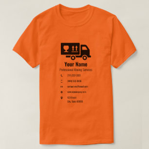 Camiseta Serviços móveis personalizáveis laranja de cami