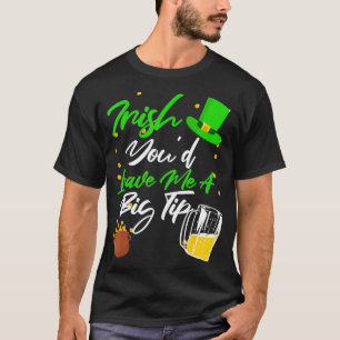 Camiseta Servidor Bartender Saint Patricks Dia da Irlanda E