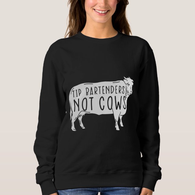 Camiseta Servidor de Barman Tip Bartender Not Cows (Frente)
