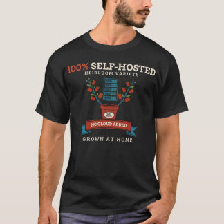 Camiseta Servidor de Homelab 100% Auto-Hospedado Planta Sem