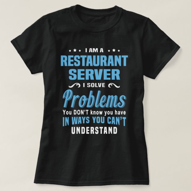 Camiseta Servidor de Restaurantes (Frente do Design)