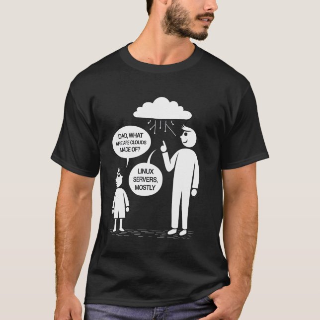 Camiseta Servidores Linux Principalmente Computadores de Se (Frente)