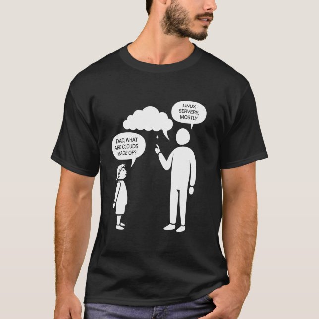 Camiseta Servidores Linux Principalmente Computadores de Se (Frente)