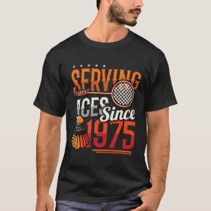 Camiseta Servindo Aces Desde 1975 Badminton Nasceu 50º