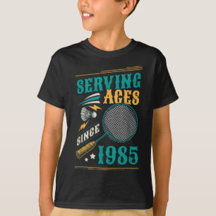 Camiseta Servindo Aces Desde 1985 Badminton Nasceu 40º