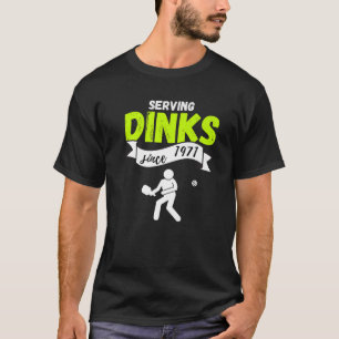 Camiseta Servindo Dinks Desde 1971 Jogador Engraçado 50º