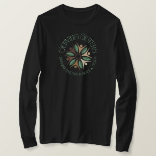 CAMISETA SERVINDO O LOGOTIPO DAS IRMÃS BLACK LONG SLEEVE T-