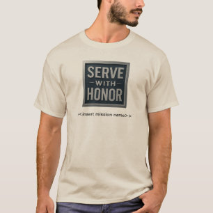 Camiseta Servir com o Honor™ (Nome da Missão LDS) - Camiset