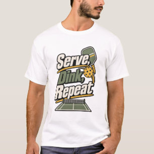 Camiseta Servir, Dink, Repetir   Presente de Pickleball 