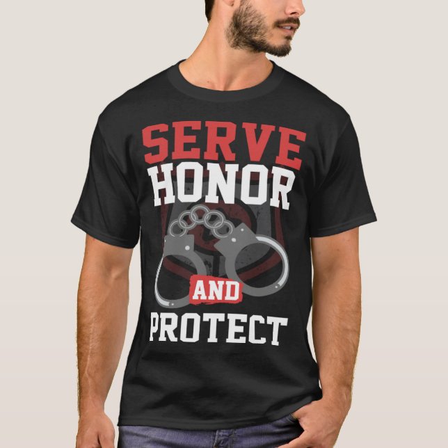 CAMISETA SERVIR HONRA E PROTEGER ORGULHO POLICIAL (Frente)