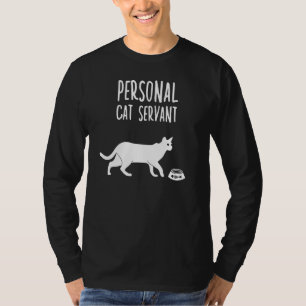 Camiseta Servo de Gato Pessoal Gato Dizendo
