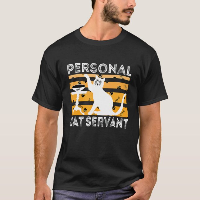 Camiseta Servo Pessoal de Gato  Gato  2 (Frente)
