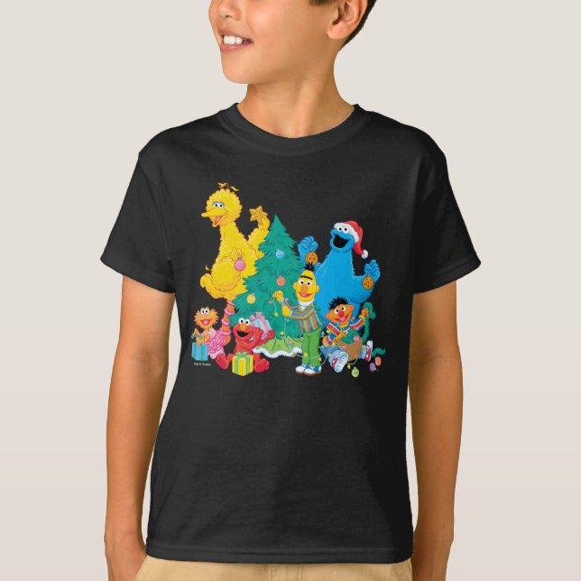 Camiseta Sesame Street | Amigos de Natal (Frente)
