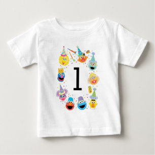 Camiseta Sésame Street Confetti Aniversário