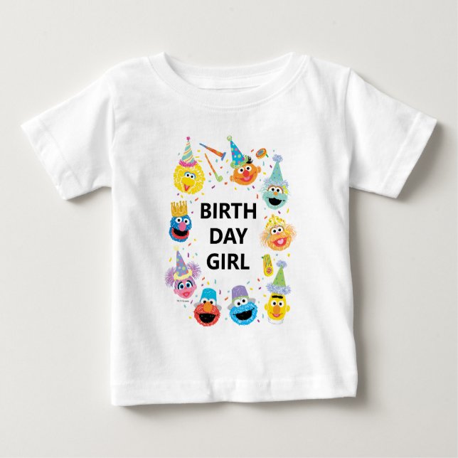 Camiseta Sésame Street Confetti Birthday Girl (Frente)