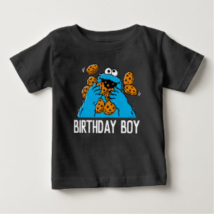 Camiseta Sesame Street Cookie Monster 1º Aniversário Baby