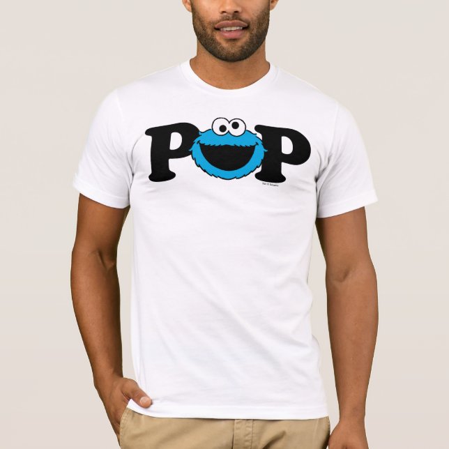 Camiseta Sesame Street Cookie Monster - Bolo de Aniversário (Frente)