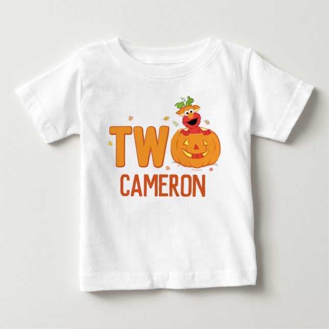 Camiseta Sesame Street - Elmo | Abóbora de 2º Aniversário (Frente)