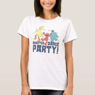 Camiseta Sesame Street   Festa de Dança dos Monstros