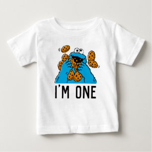 Camiseta Sesame Street   Monstro Come Biscoito 1º Aniversár