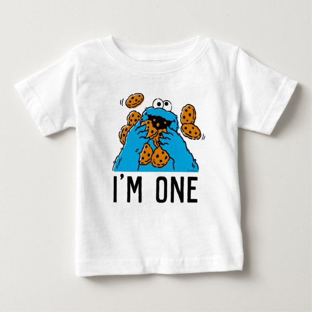 Camiseta Sesame Street | Monstro Come Biscoito 1º Aniversár (Frente)