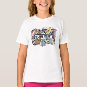 Camiseta Sésamo Sésamo Sésamo Pals Doodle Sign