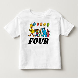 Camiseta Sésamo Street Pals 4.o Balões de Aniversário