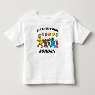 Camiseta Sésamo Street Pals Aniversário da Garota de Aniv