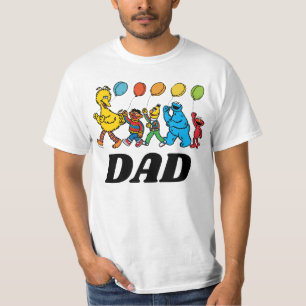 Camiseta Sésamo Street Pals Balões de Aniversário - Pai T