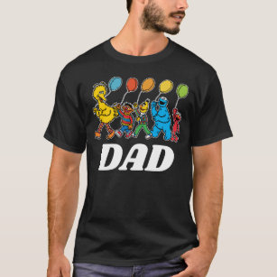 Camiseta Sésamo Street Pals   Balões de Aniversário - Pai T