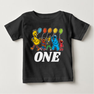 Camiseta Sésamo Street Pals Balões de primeiro aniversari