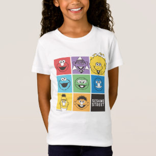 Camiseta Sésamo Street Pals   Blocos de cores
