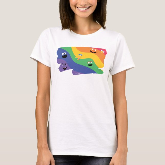 Camiseta Sésamo Street Pals Rainbow (Frente)