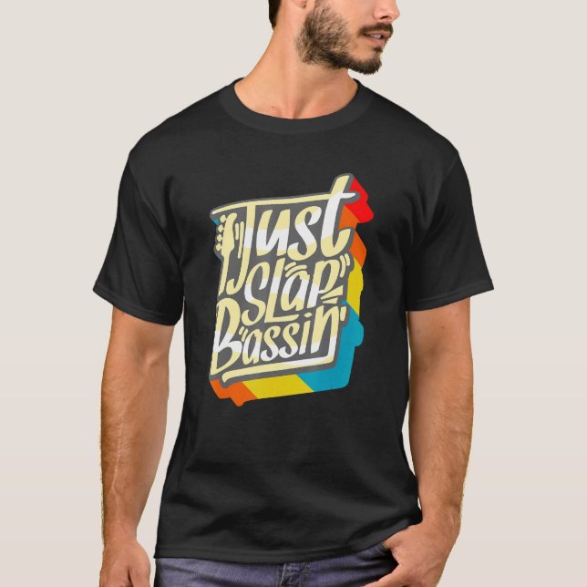 Camiseta Sessão De Jam De Violão De Baixo Slapbassin Slapb (Frente)