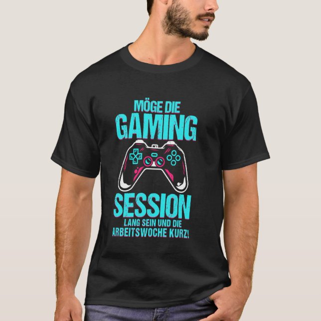 Camiseta SESSÃO DE JOGOS LONGA, SEMANA DE TRABALHO CURTA Sl (Frente)