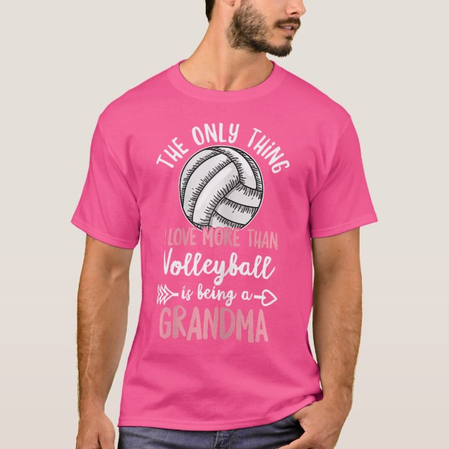 Camiseta Sessão De Voleibol Para Uma Vovó De Voleibol (Frente)