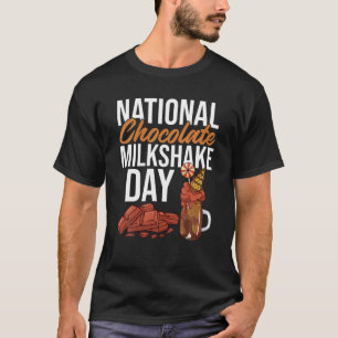 Camiseta Sessert Sweet do Dia do Milkshake de Chocolate Nac