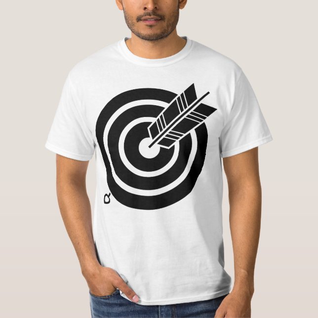 Camiseta Seta atinge um alvo redondo (Frente)