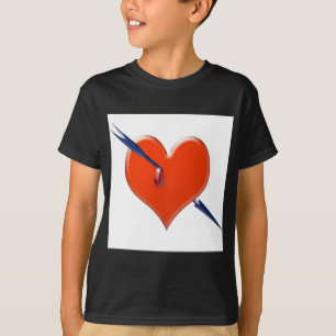 Camiseta Seta através do coração