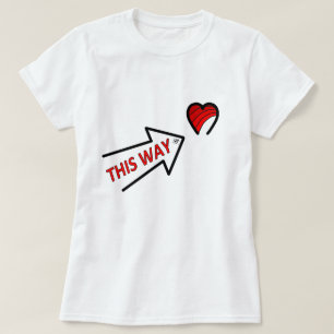 Camiseta Seta de amor que aponta ao coração