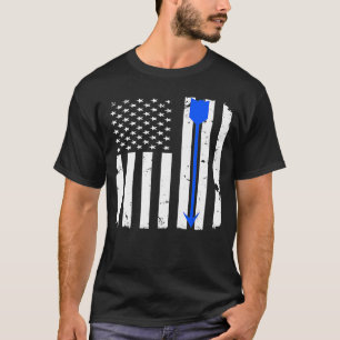 Camiseta Seta de Arqueiro Distante Bandeira Americana Impre