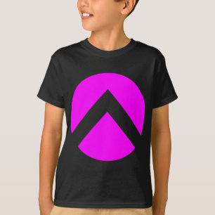 Camiseta Seta de Chevron do círculo