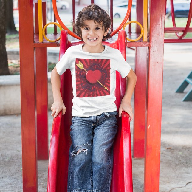 Camiseta Seta de Coração Vermelho (Criador carregado)