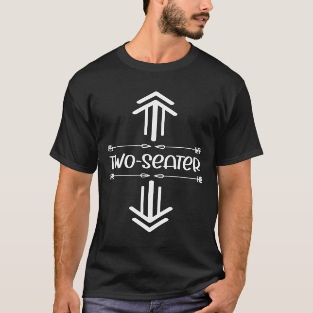 Camiseta Seta De Dois Assentos. Engraçado Dois Assentos (Frente)